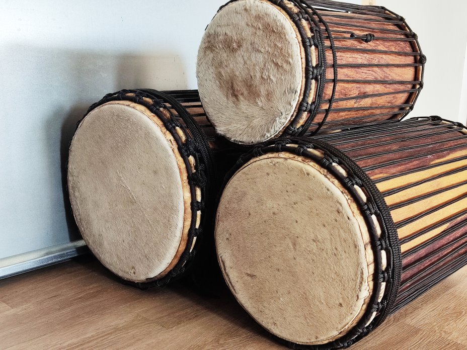 Juego de tambores bajos dundun - Set de dundunes de Malí