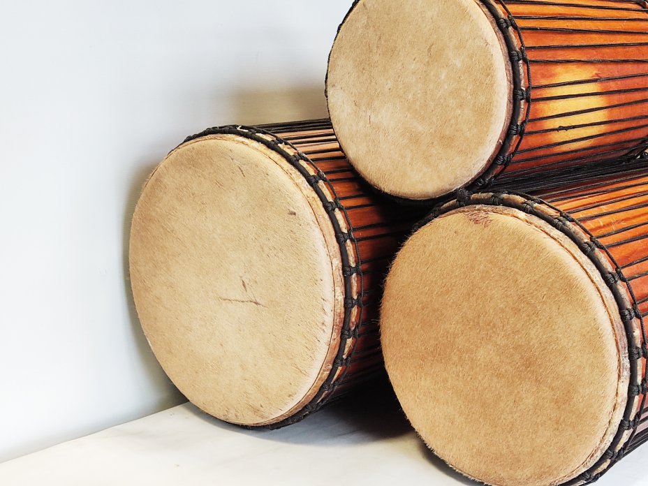 Juego de tambores dunun de Guinea de lenke