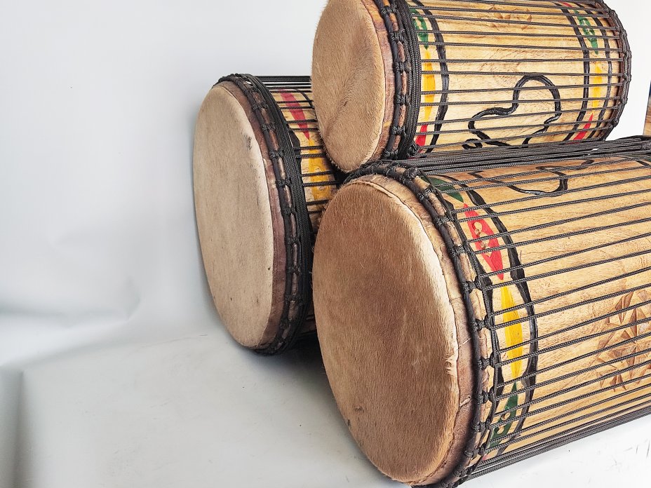 Juego de tambores bajos dundun - Set dundunes Guinea 6519
