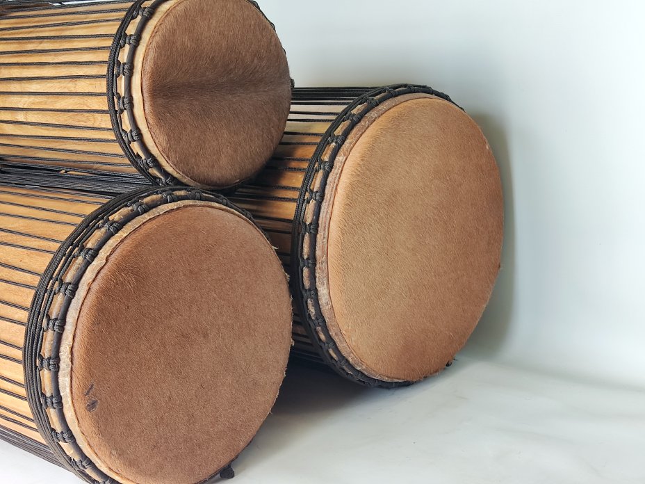 Juego de tambores bajos dundun - Set de dundunes de Guinea 6615