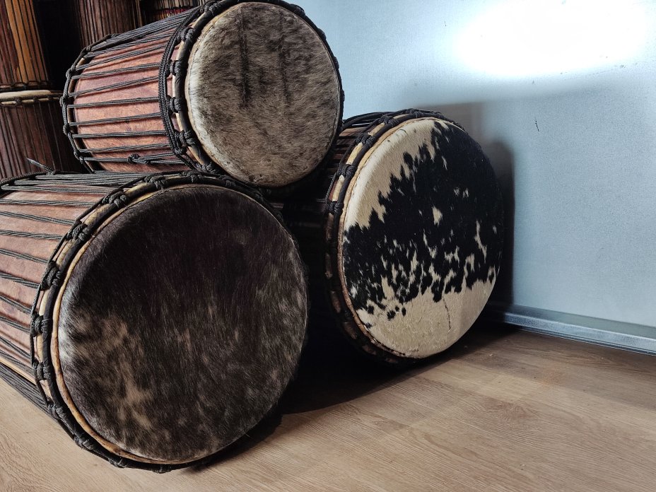 Juego de tambores bajos dundun - Set de dundunes de Malí