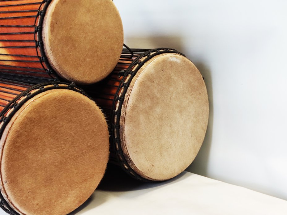 Juego de tambores dunun de Guinea de lenke