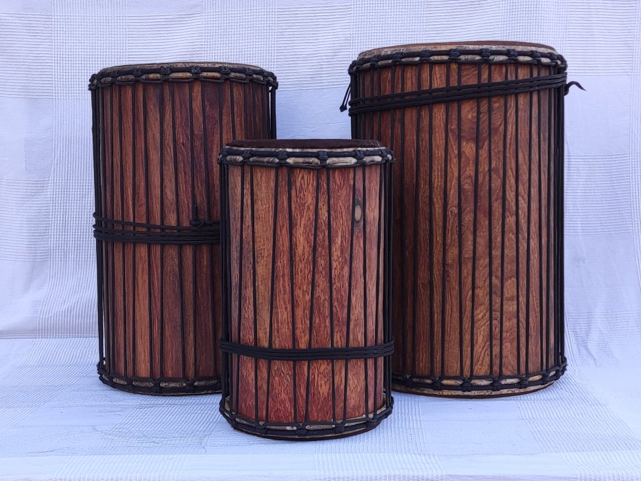 Juego de tambores dunun de Malí de madera de balafón (gueni)