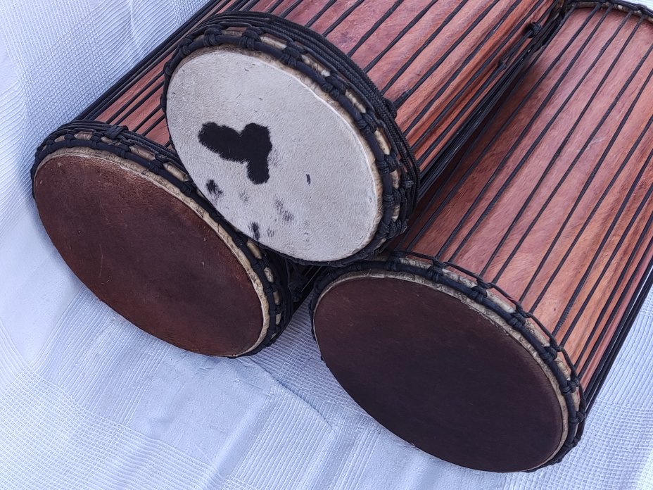 Juego de tambores dunun de Malí de lenke