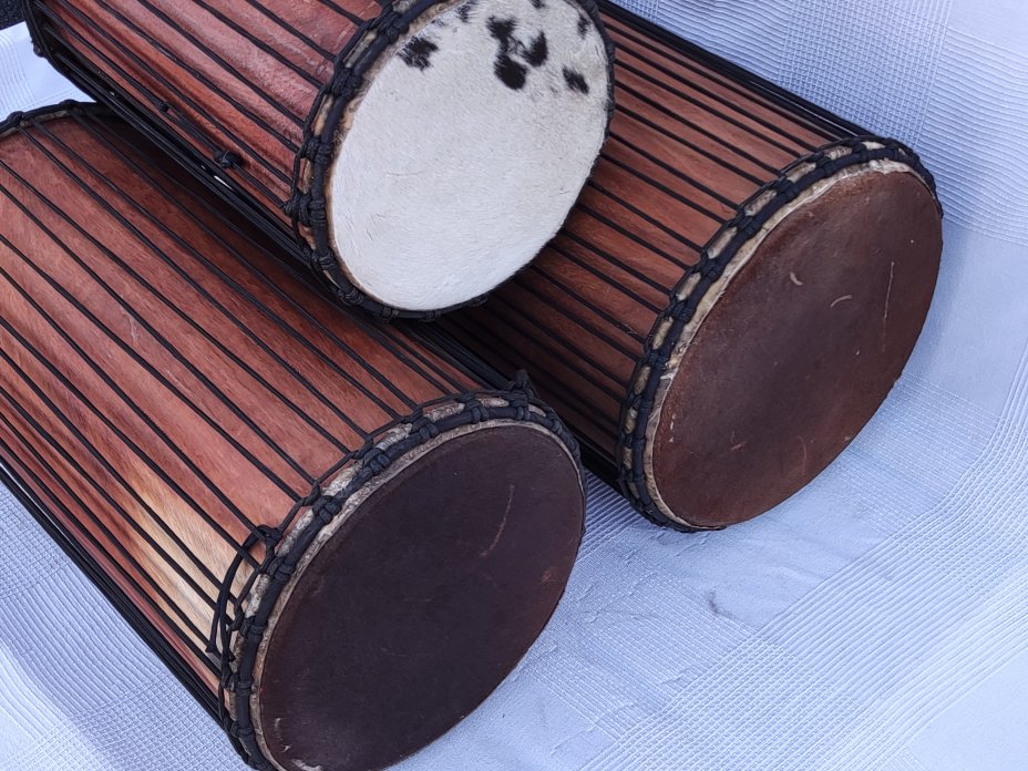 Juego de tambores dunun de Malí de lenke